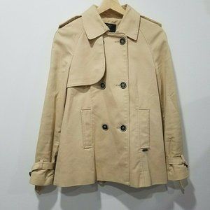 Zara TRF Short Tan Trench Coat Size S
